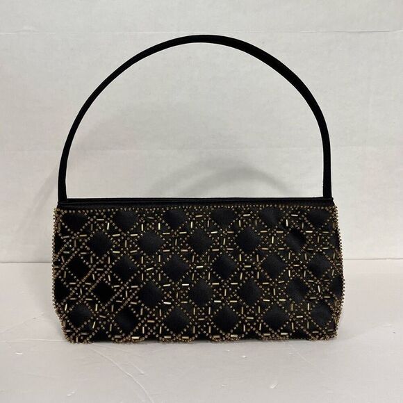 Adrienne Vittadini Handbags - Adrienne Vittadini Black Beaded Purse